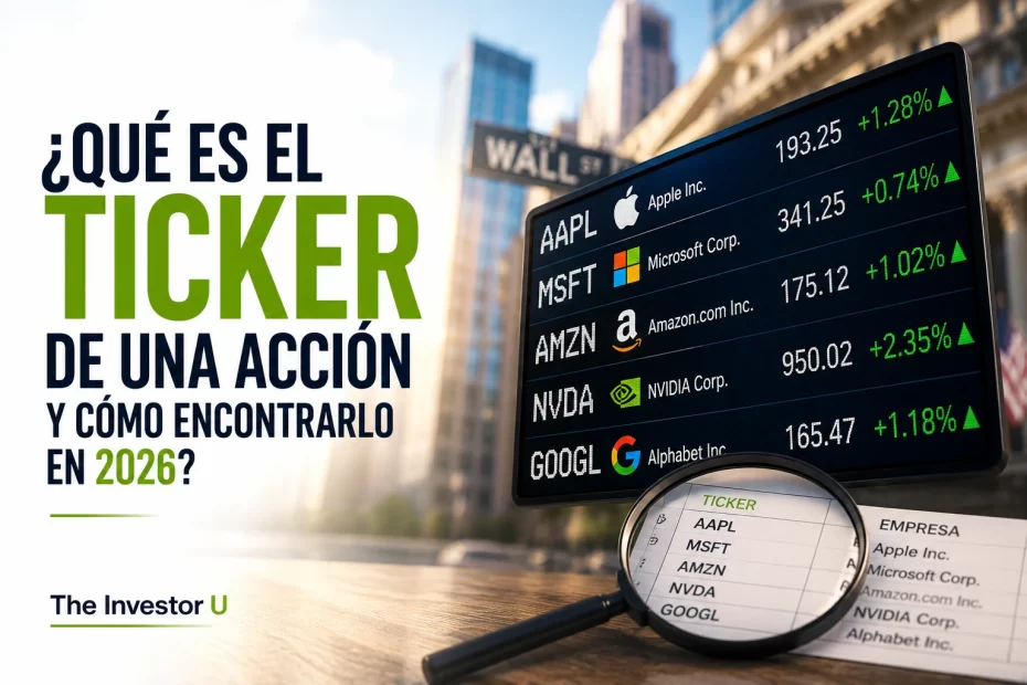 ticker de una acción