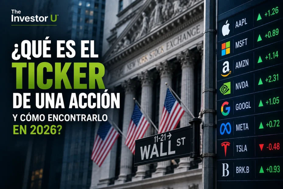 ticker de una acción